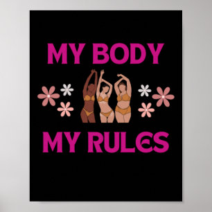 My Body My Rules Sticker  Poster