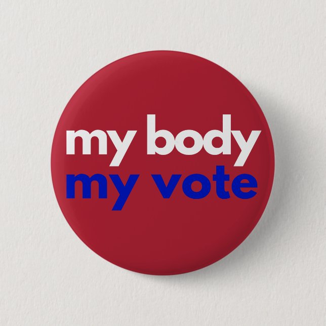 My Body My Vote Roevember 6 Cm Round Badge (Front)