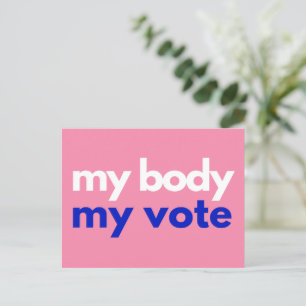 My Body My Vote Roevember Postcard