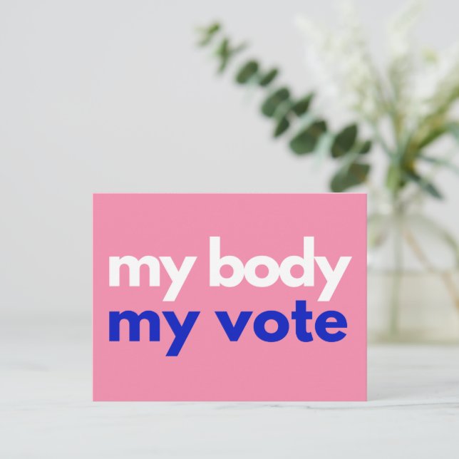 My Body My Vote Roevember Postcard (Standing Front)