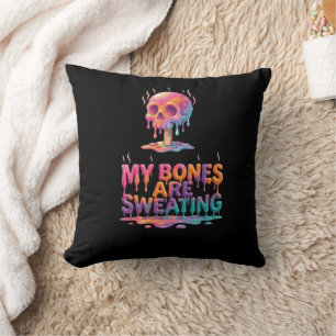 My Bones Are Sweating – Melting Popsicle Skull Cushion