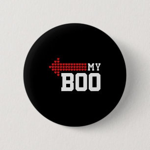 My Boo & My Bae Valentines Day Cute Couple Mat 6 Cm Round Badge