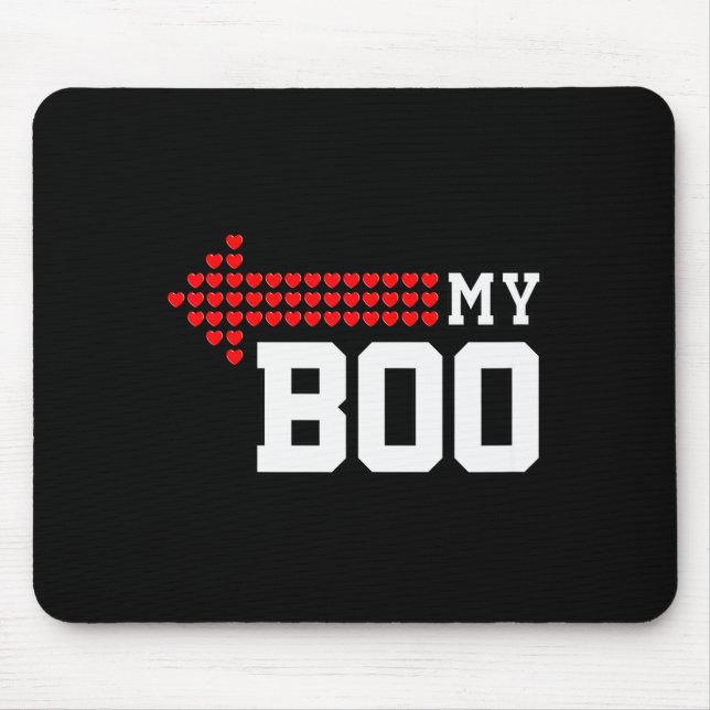 My Boo &amp; My Bae Valentines Day Cute Couple Mat Mouse Mat (Front)