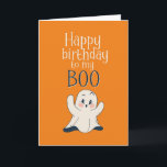 My Boo Cute Halloween Ghost Pun Funny Birthday Card<br><div class="desc">Funny and cute birthday card for those who love puns and humour. Perfect way to wish your friends and family happy birthday.  Visit our store for more birthday card collection. You'll find something cool,  humourous and sometimes sarcastic birthday cards for your special someone.</div>