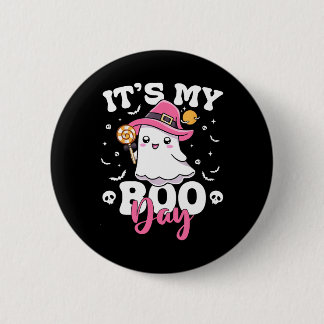 My Boo Day Cute Halloween Birthday Ghost Boy Girl  6 Cm Round Badge