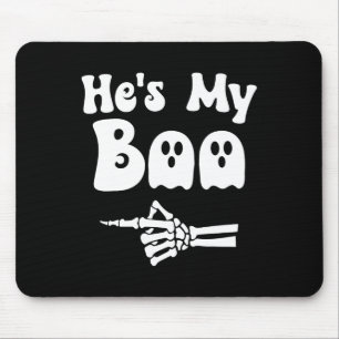 My Boo Matching Halloween Pajama Couples Hes My Bo Mouse Mat