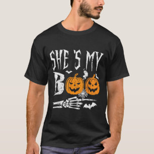 My Boo Skeleton Hand Pumpkin Halloween Matching Fu T-Shirt
