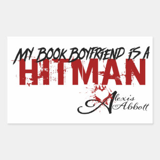My Book Boyfriend is a Hitman Rectangular Sticker