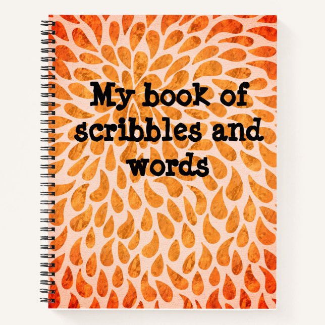 My book of scribbles and words notebook (Front)