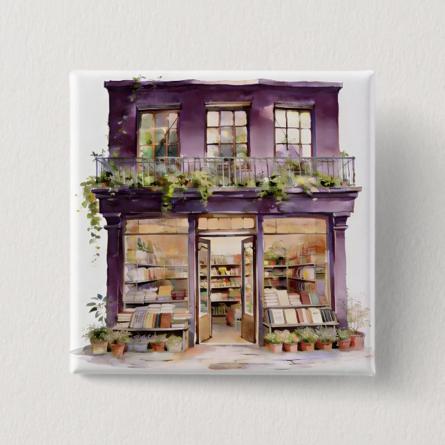 My Bookstore 15 Cm Square Badge (Front)