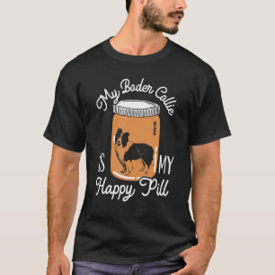 My Border Collie Is My Happy Pill Dog  Puppy Paw L T-Shirt