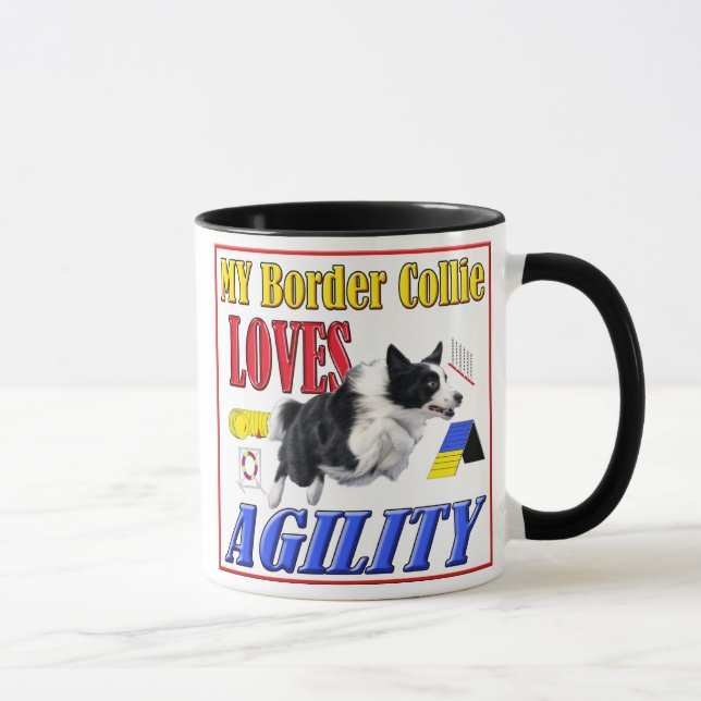 My Border Collie Loves Agility Mug (Right)