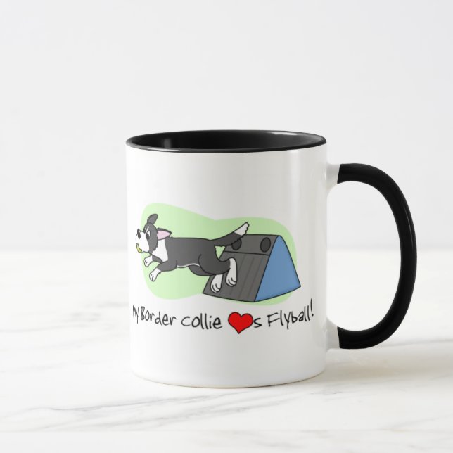 My Border Collie Loves Flyball Mug (Right)