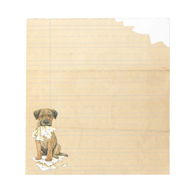 My Border Terrier Ate My Homework Notepad (Front)