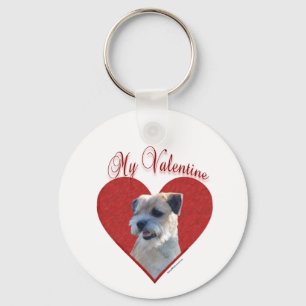 My Border Terrier Valentine Key Ring