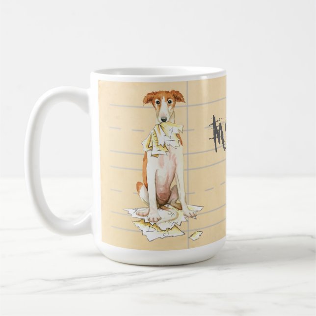 My Borzoi Ate My Homework Coffee Mug (Left)