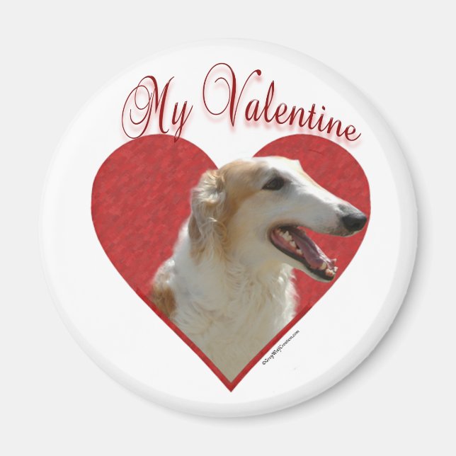 My Borzoi Valentine Magnet (Front)