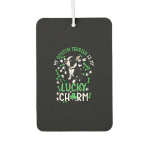 My Boston Terrier is My Lucky Charm Paw Dog Car Air Freshener