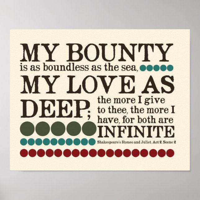 My Bounty is as Boundless as the Sea... Poster (Front)
