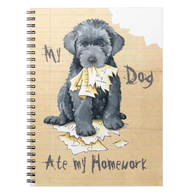 My Bouvier Ate My Homework Notebook (Front)