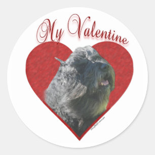 My Bouvier des Flandres Valentine Classic Round Sticker