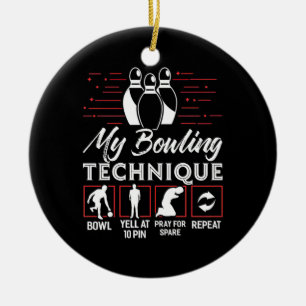 My Bowling Technique Ceramic Tree Decoration