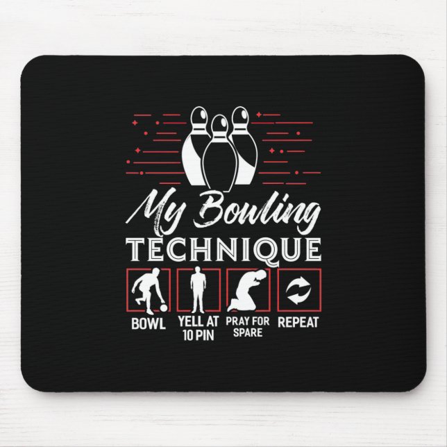 My Bowling Technique Mouse Mat (Front)