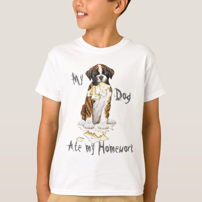 My Boxer Ate My Homework T-Shirt (Front)
