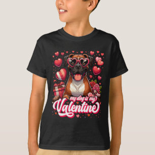 My Boxer Is My Valentine Tee Dog Lover Outfit Pet