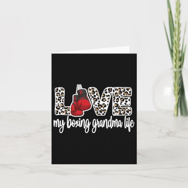 My Boxing Grandma Life Best Boxing Grandmother  Card (Front)