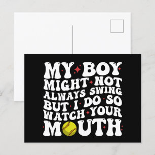 My Boy Might Not Always Swing But I Do So Watch  Postcard