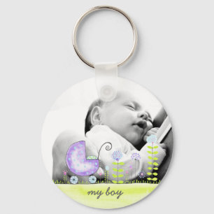 My Boy New Baby Arrival Photo Gift Keepssake Key Ring