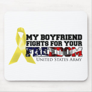 My Boyfriend Fights For Your Freedom Mouse Mat