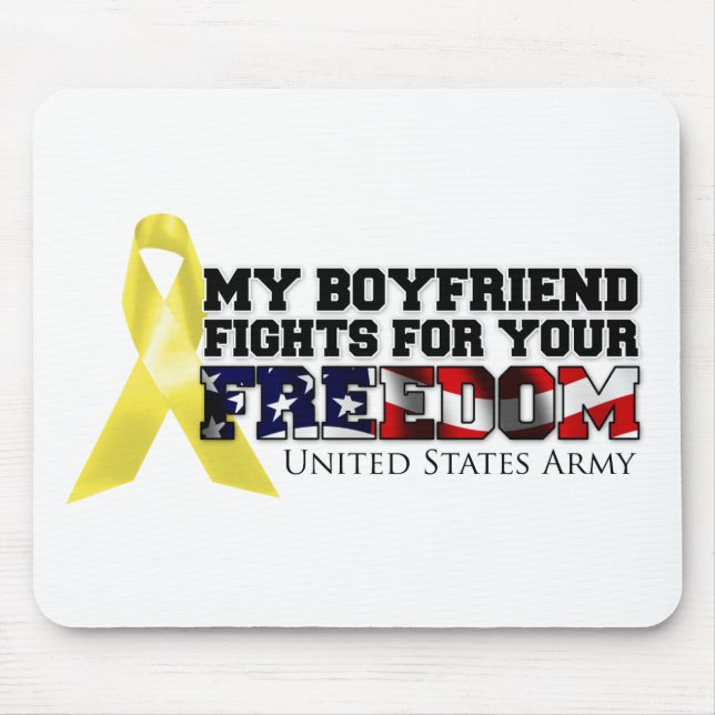 My Boyfriend Fights For Your Freedom Mouse Mat (Front)