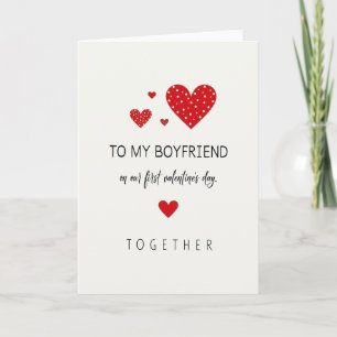 My Boyfriend First Valentines Day Card