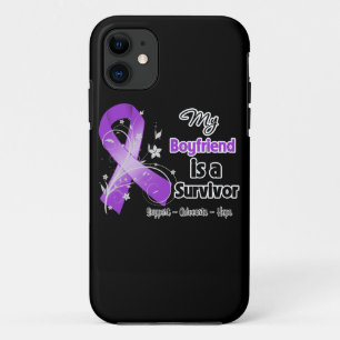 My Boyfriend is a Survivor Purple Ribbon iPhone 11 Case