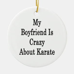 My Boyfriend Is Crazy About Karate Ceramic Tree Decoration