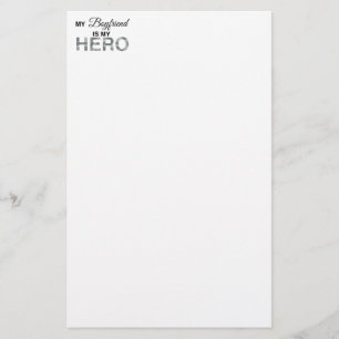 My Boyfriend is my Hero Digital Camouflage Stationery