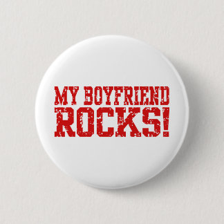 My Boyfriend Rocks 6 Cm Round Badge