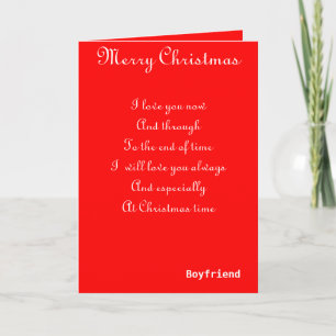 My boyfriend romantic Christmas greeting cards