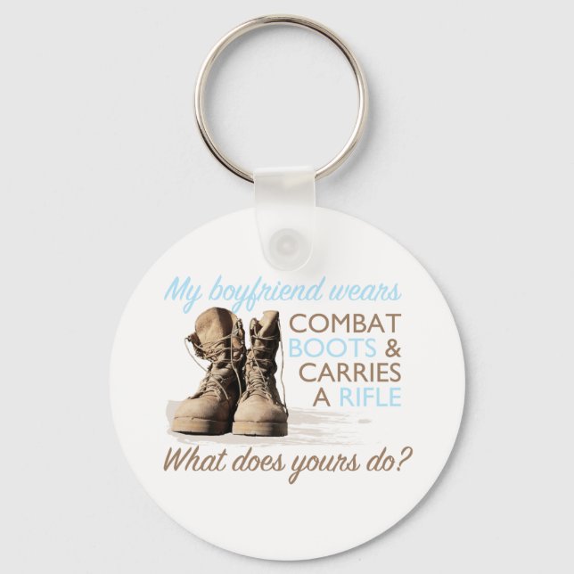 My Boyfriend Wears Combat Boots Key Ring (Front)