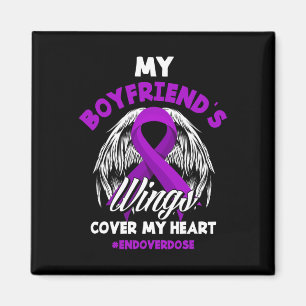My Boyfriend's Wings Cover My Heart End Overdose Magnet