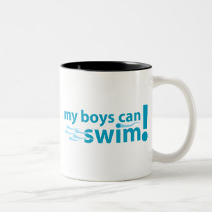 My Boys Can Swim! Two-Tone Coffee Mug