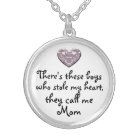My boys stole my heart Mum necklace