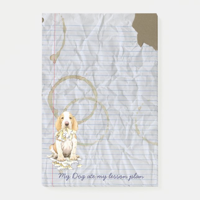 My Bracco Italiano Ate My Lesson Plan Post-it Notes (Front)
