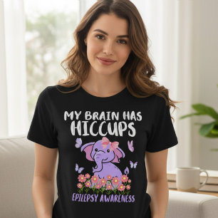 My Brain Has Hiccups Epilepsy Elephant Tri-Blend Shirt