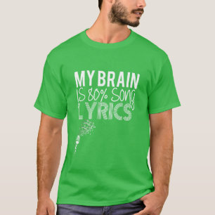 My brain is 80 song lyrics boy T-Shirt