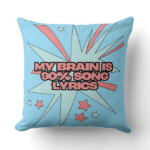 My Brain is 90% Song Lyrics – Funny Retro Pop Art