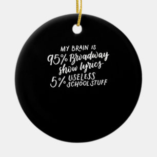 My Brain Is 95 Broadway Lyrics Fun Drama Actor Ceramic Tree Decoration