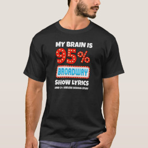My Brain Is 95 Broadway Show Lyrics And 5 Useless  T-Shirt